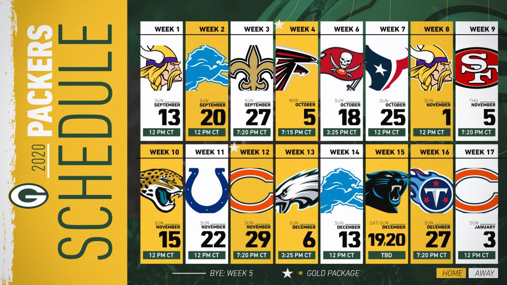 Packers Release 2020 Schedule - OnFocus