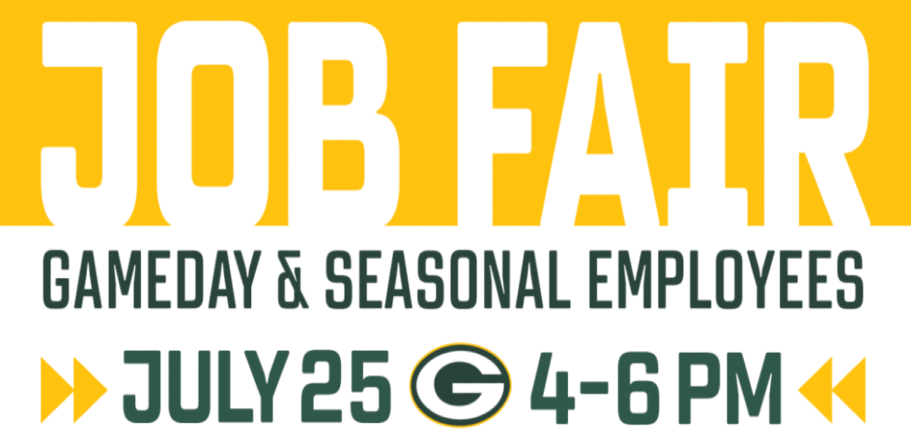 Packers job fair Sept. 12; team seeks part-time and seasonal workers